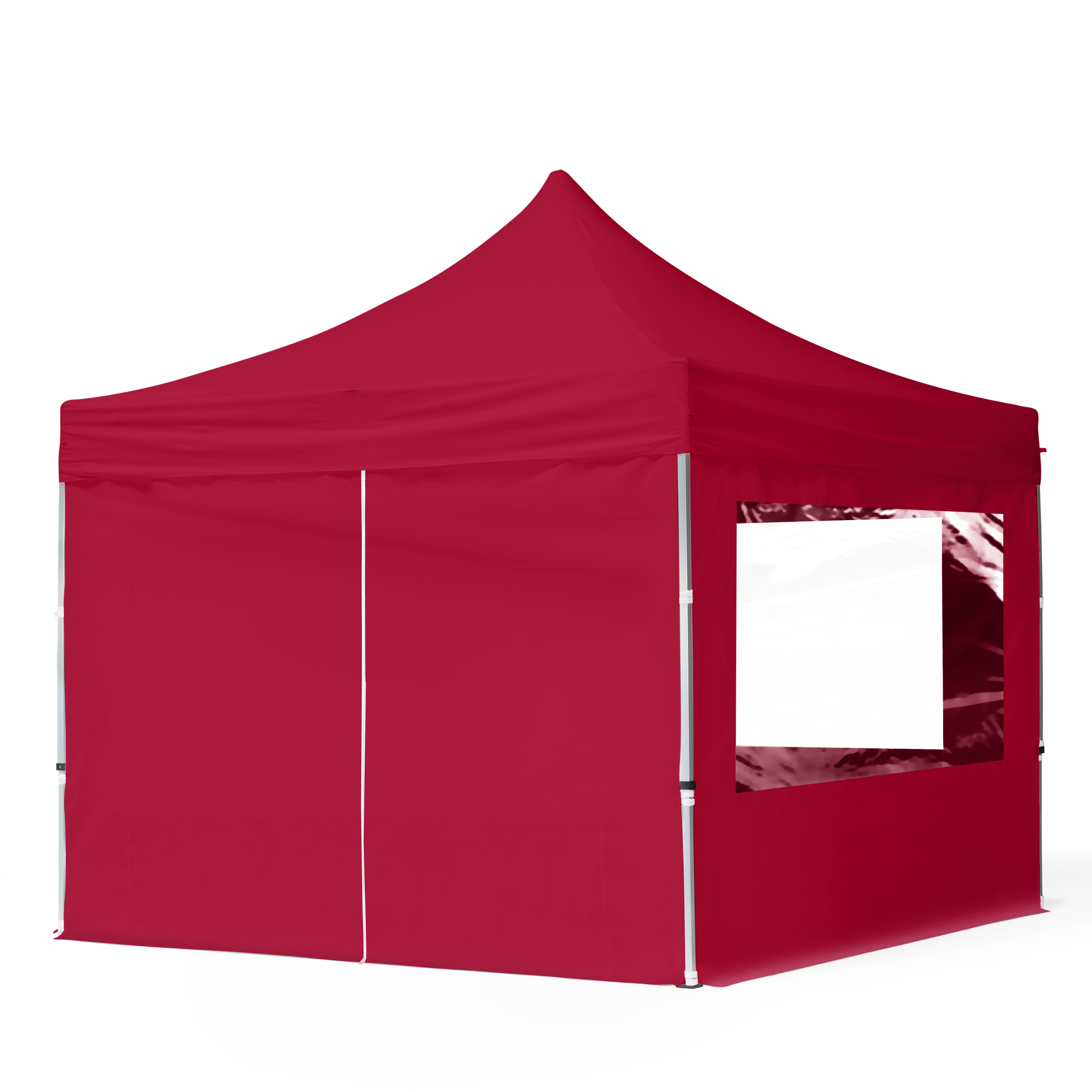 3x3m Aluminium Faltpavillon, inkl. 4 Seitenteile, rot - (59014) Image