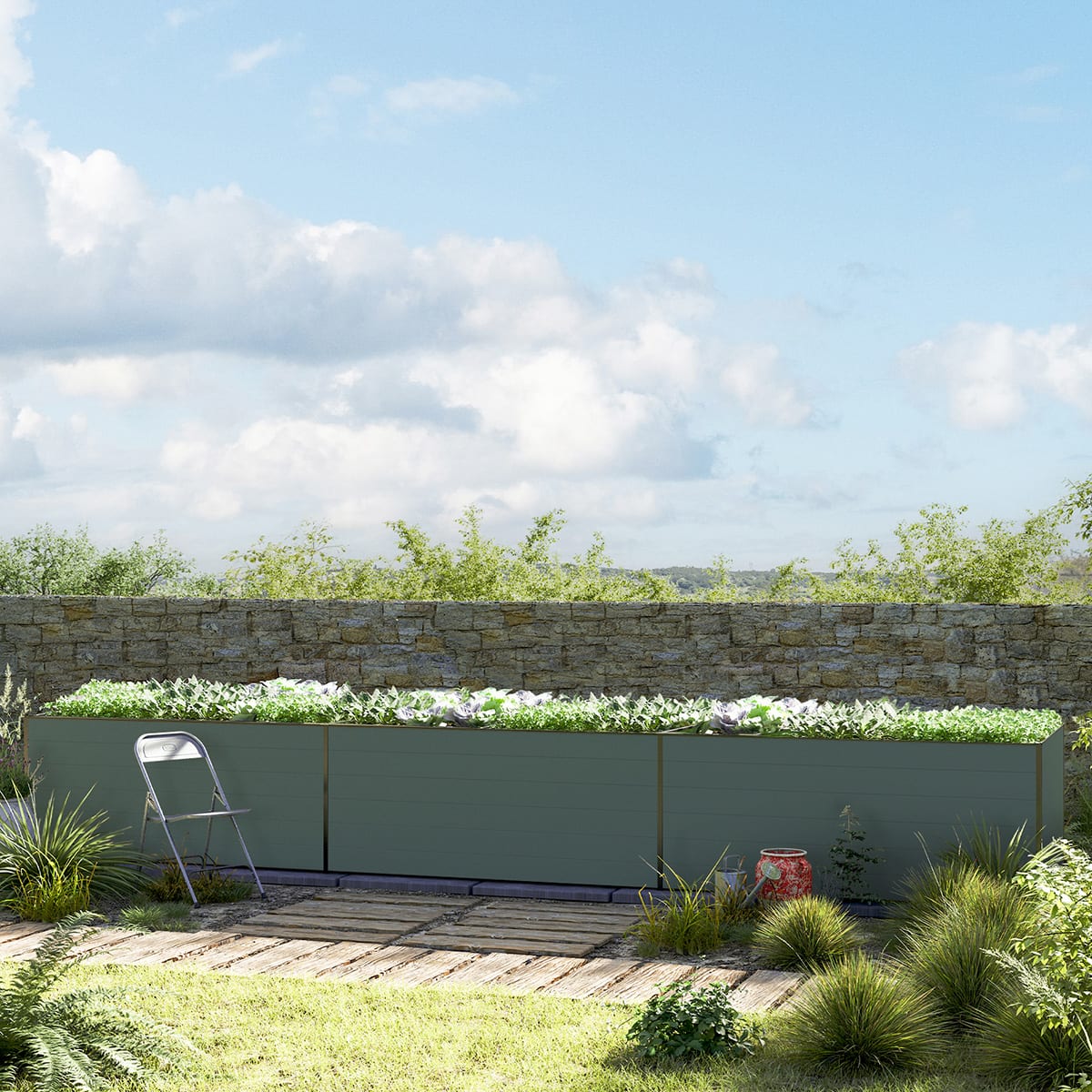 535 x 150 x 77 cm Hochbeet, Anthrazit - (GFPV00461) Image