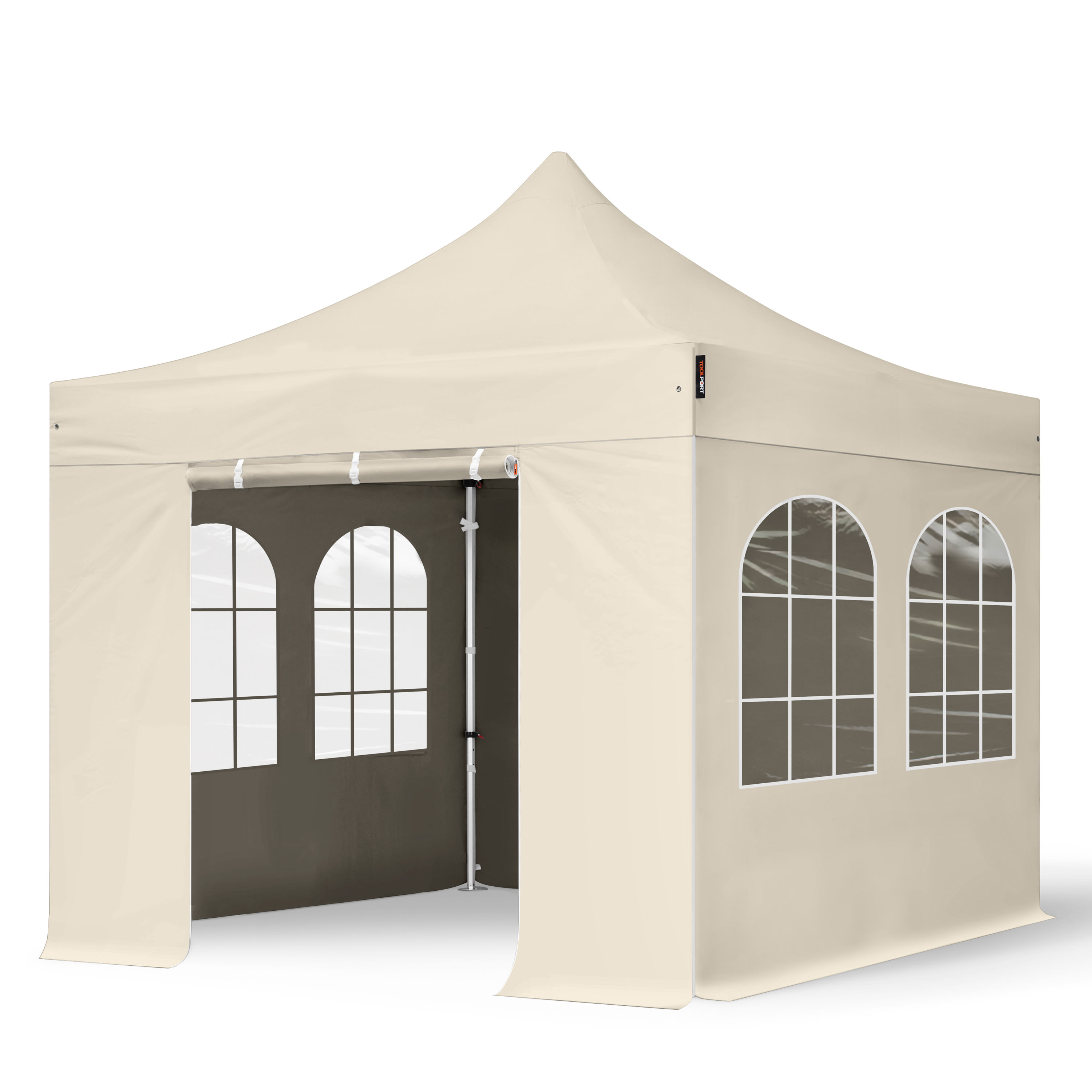 3x3m Aluminium Faltpavillon, inkl. 4 Seitenteile, creme - (600141) Image