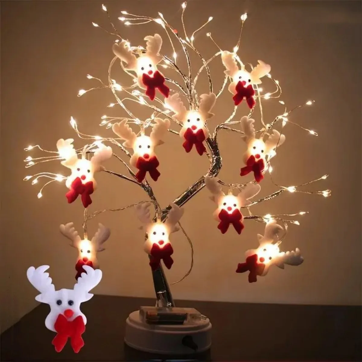 1pc Weihnachten Lichterketten 10/20LED Elch Weihnachten Dekorative Lichter Für Haus Garten Schlafzimmer Innen Und Außen Dekoration