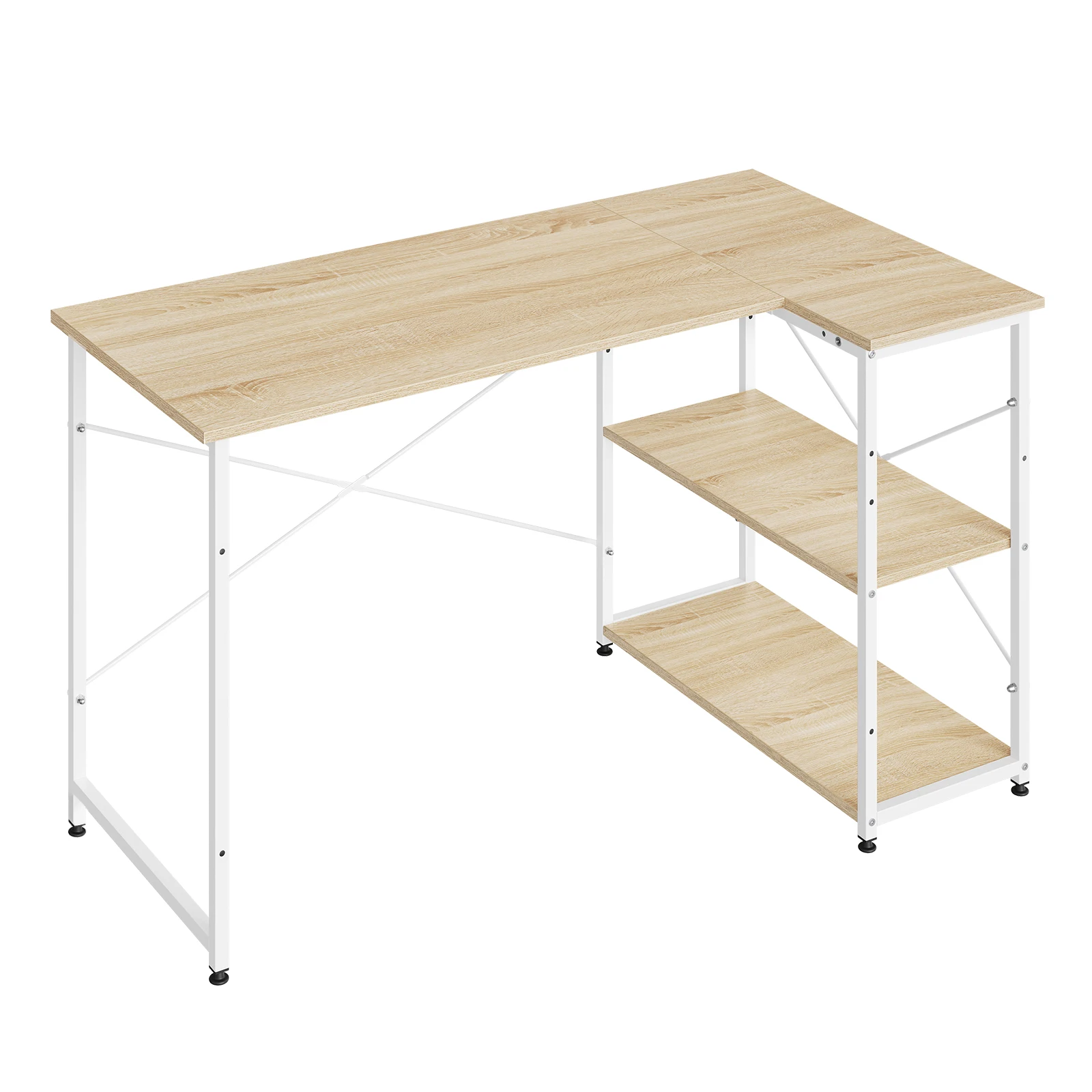 WOLTU 1PC Computertisch L-förmiger Büroschreibtisch PC Laptop Tisch Workstation Studie Schreibtisch Esszimmer Gaming Tisch