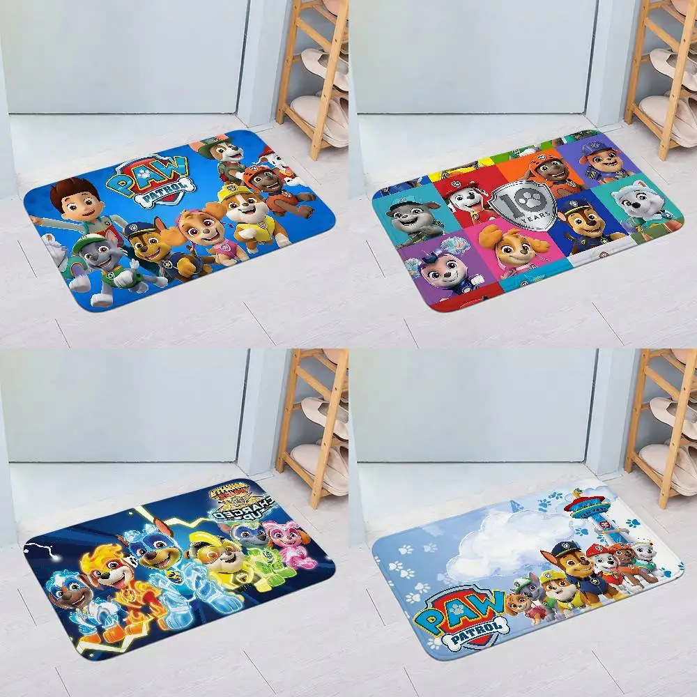 Anime P-Paw P-PatrolS Niedliche Fußmatten, Wäschevorleger, Teppich für Wohnzimmer, Dekoration, Loungebereich, rutschfeste Fußmatte, Eingangsfußmatte
