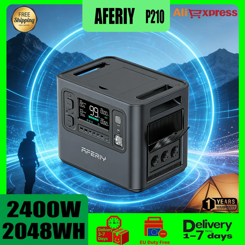 AF-P210 Energiespeicher-Kraftwerk 2400W 2048WH Multifunktionale tragbare Batterie für Outdoor-Camping und mobile Stromversorgung Image