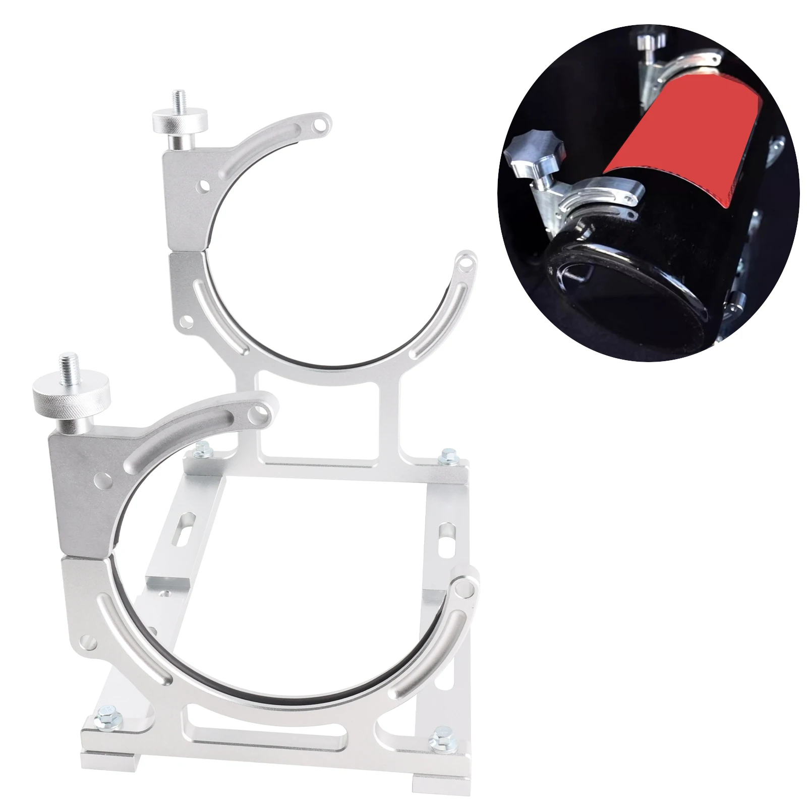 Stickstoff-Einzelflaschenhalter, Halterung für 7 Zoll, Lachgas, Nr. Einzelflaschenhalter, Halterung, Silber, Schwarz Image