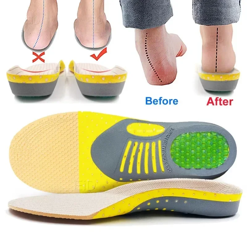 Orthopädische Einlegesohlen Mann Frau Arch Support Plattfuß Korrektur Sport Camping Massage Atmungsaktive Schweiß absorbieren Kissen Pad Image
