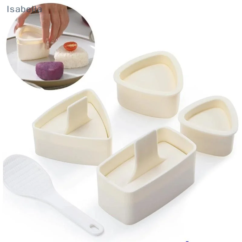    5 Teile/satz Reisbällchenformen, Antihaft-rechteckiges Dreieck-Sushi-Set, ergänzende Lebensmittel-Bento-Werkzeuge für Kinder Image