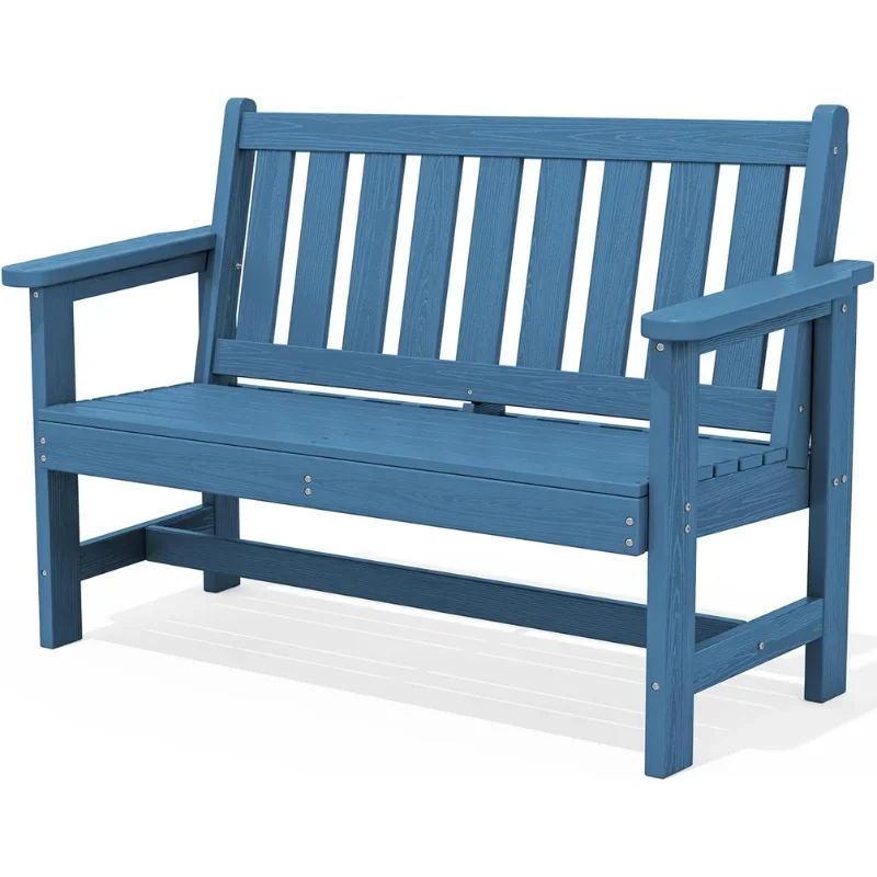 Moderne Parkbank Gartenbank Outdoor-Sitzbank Langlebiger Gartenstuhl für Draußen