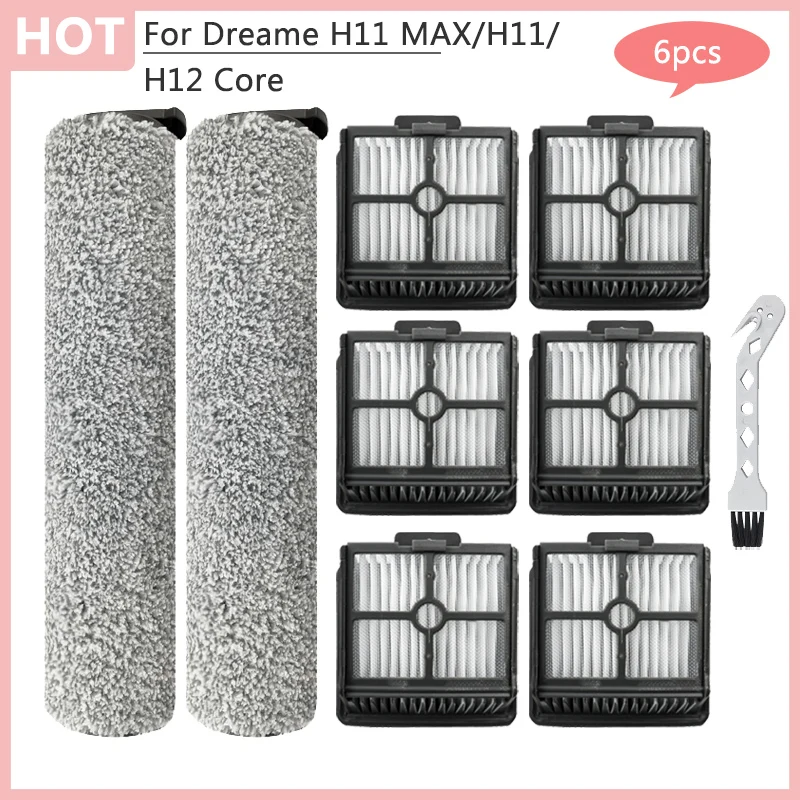 Für dreame h11 max h12 kern schnur loser staubsauger wasch walze bürste hepa filter ersatzteile h11 zubehör Image