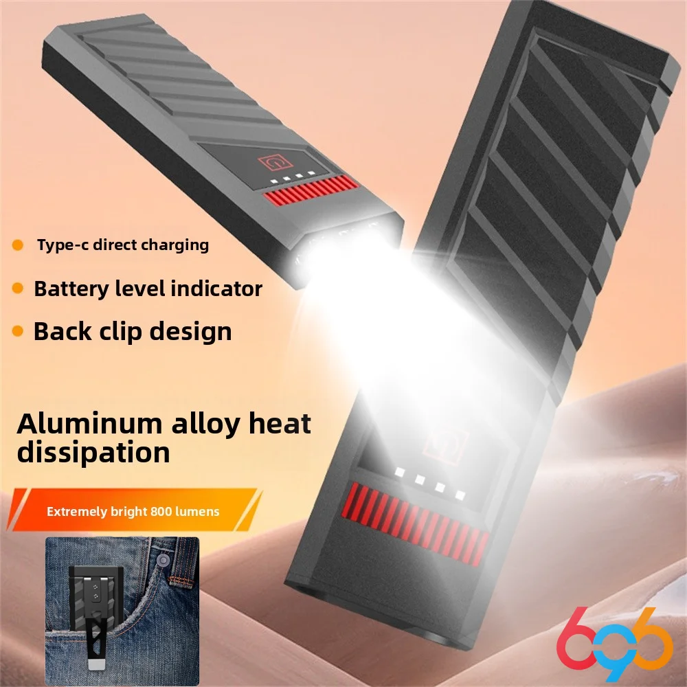 Neue Starke Licht Beleuchtung Taschenlampe Outdoor Ultra Helle Dünne Flache Tragbare Schwanz Magnetische Notfall EDC Taktische Taschenlampe Image