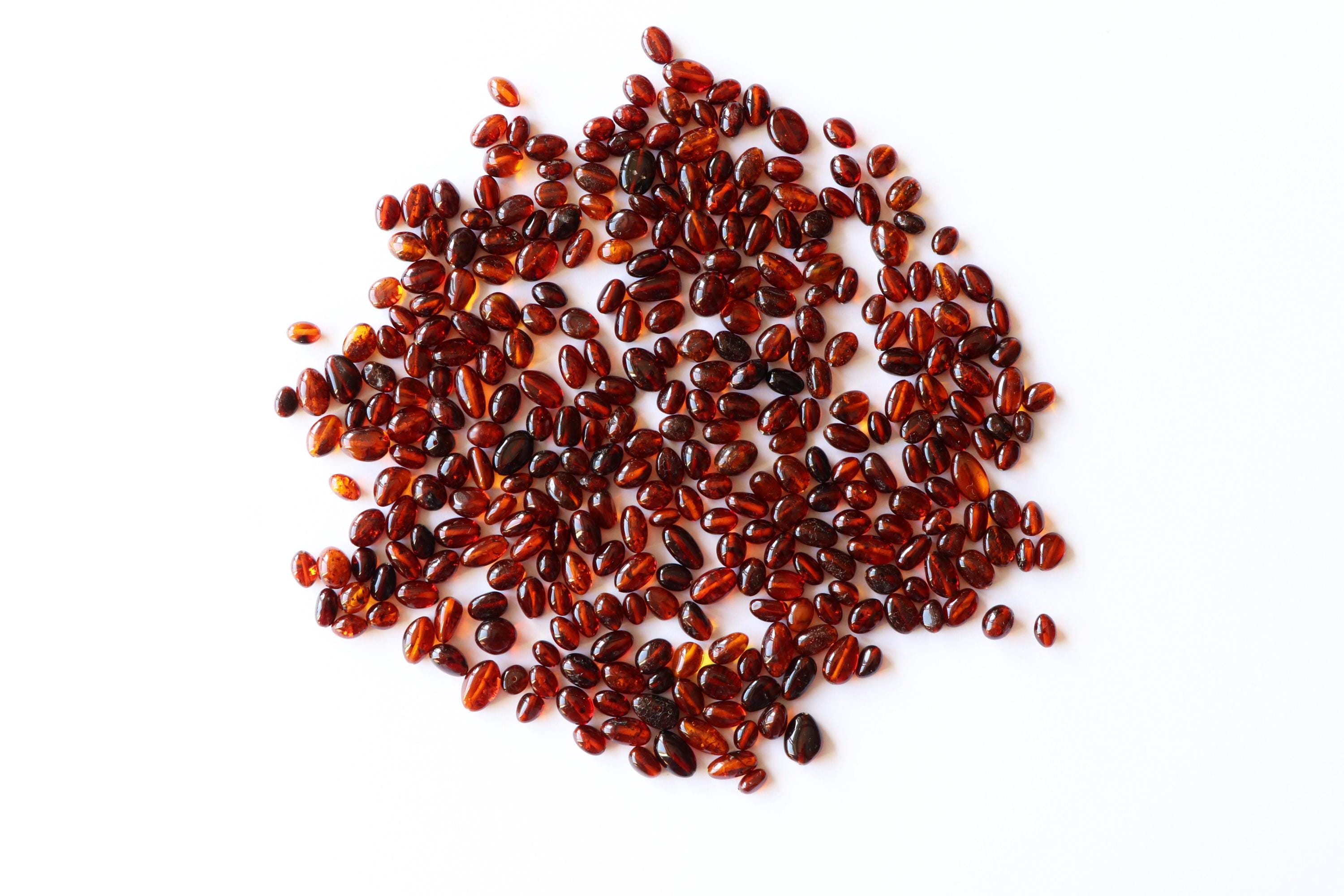 Perline di ambra baltica color cognac, perline di ambra sfuse, perline di ambra con foro, pezzi di ambra cognac, pietre di ambra naturale, perline di
