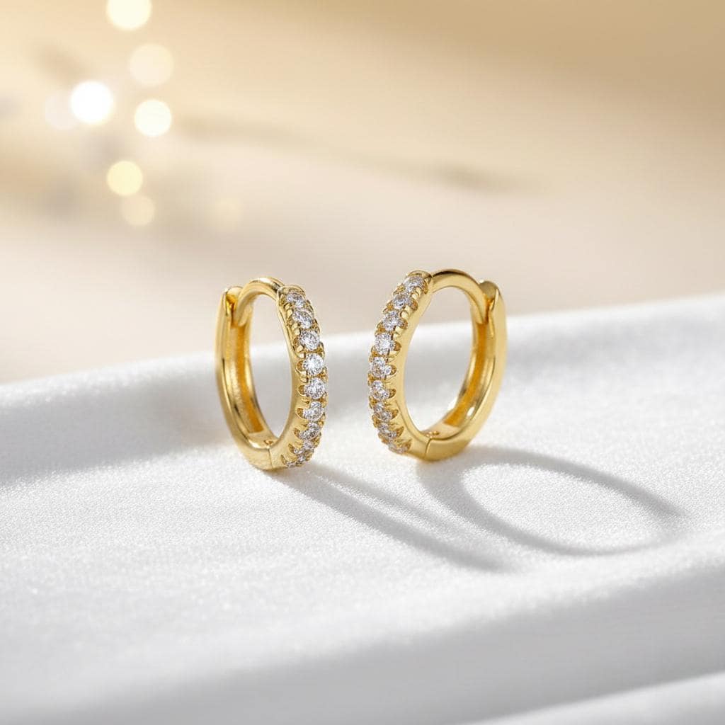 Piccoli orecchini a cerchio, orecchini a cerchio in oro, orecchini Huggie, piccoli orecchini a cerchio, piccoli orecchini a cerchio in oro, delicati o