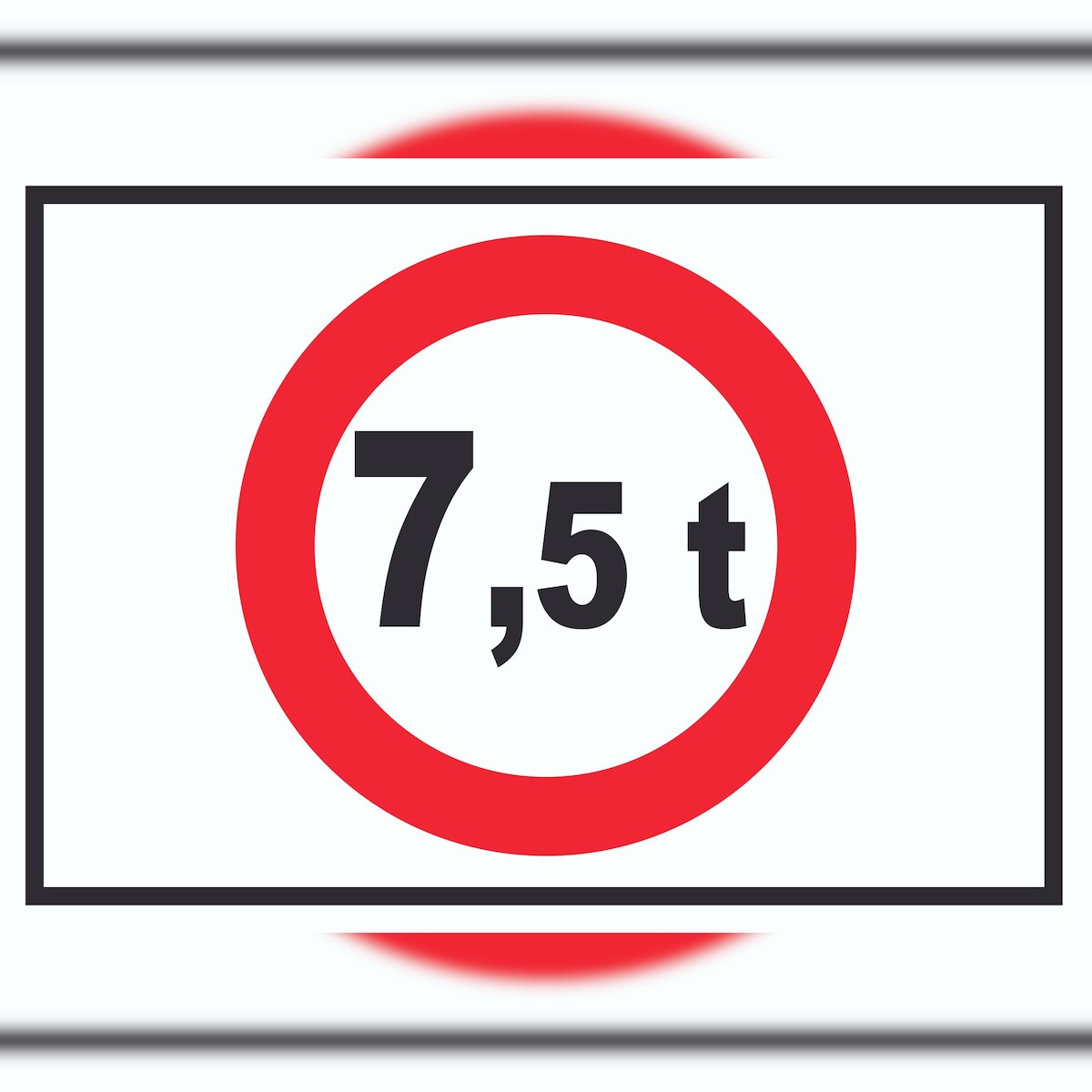 HB-Druck Durchfahrt verboten 7,5 Tonnen Symbol Schild A1 (594x841mm) Image
