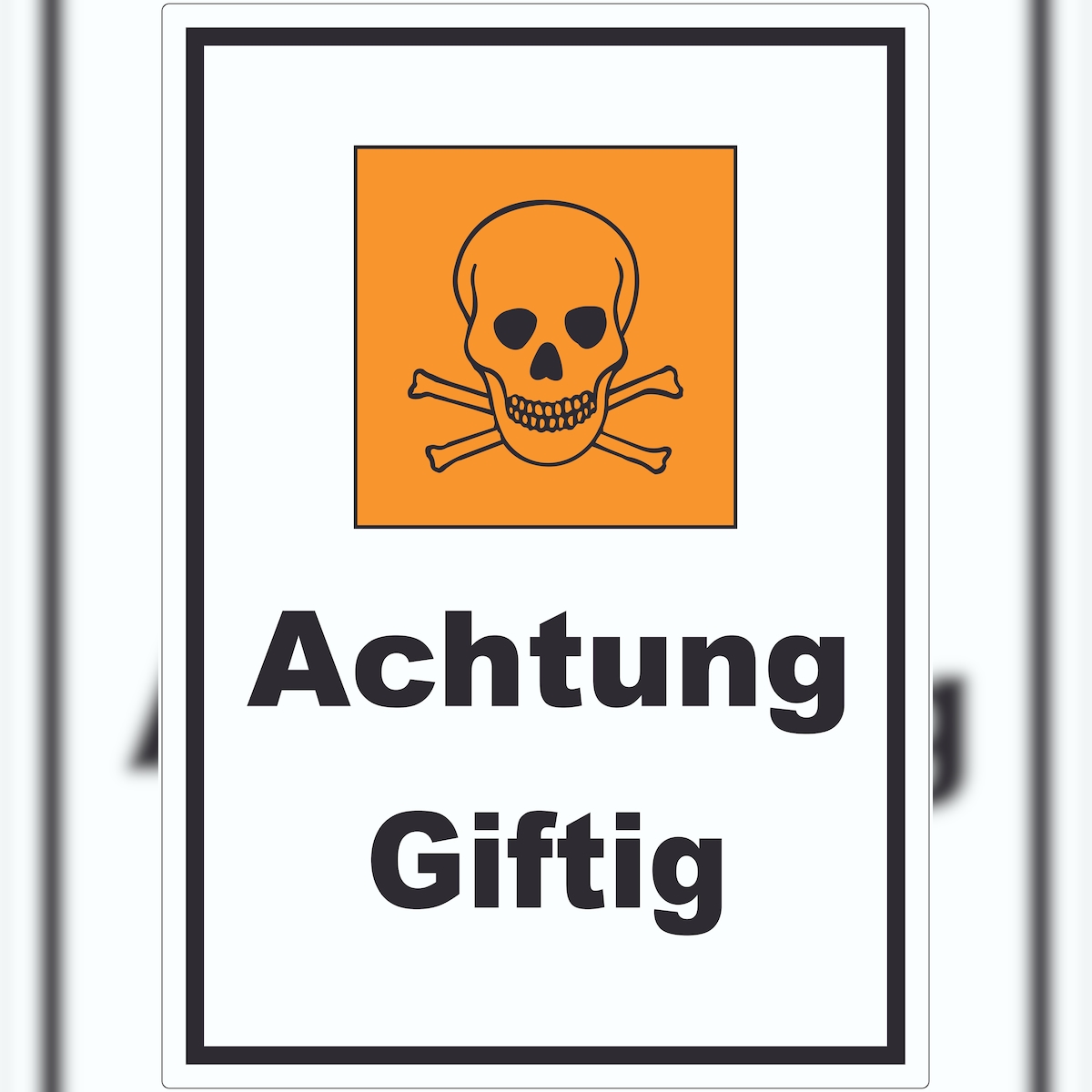 HB-Druck Aufkleber Gefahrensymbol Achtung giftig Totenkopf A8 (52x74mm) Image