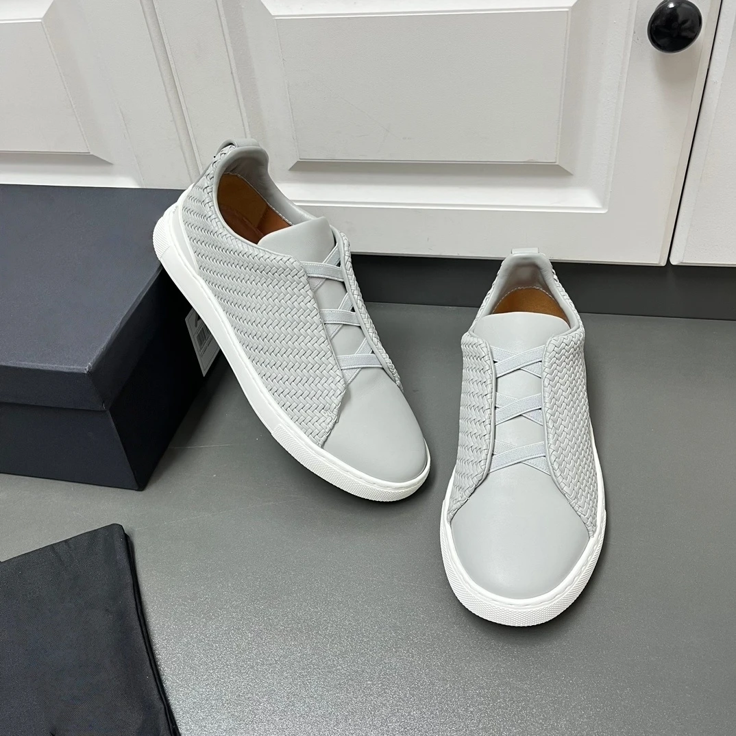 Luxusmarke Herrenschuhe Handgefertigte Casual Sneakers Vielseitige Business-Slipper aus Echtleder Wander- und Fahrradschuhe Urlaubsgeschenke