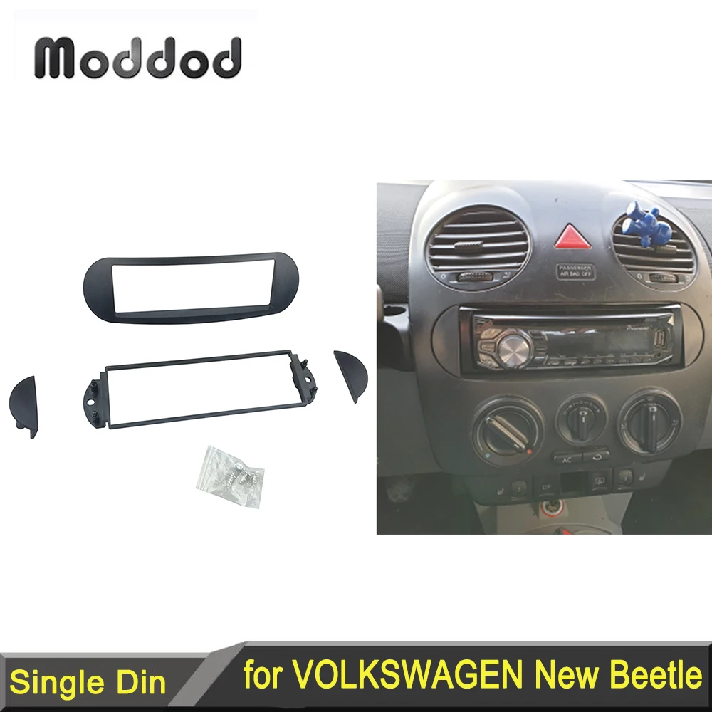 Eine Din Fascia Für VOLKSWAGEN New Beetle 1997-2010 Radio DVD Stereo-Player-Panel Dash Montage Installation Trim Kit gesicht Rahmen