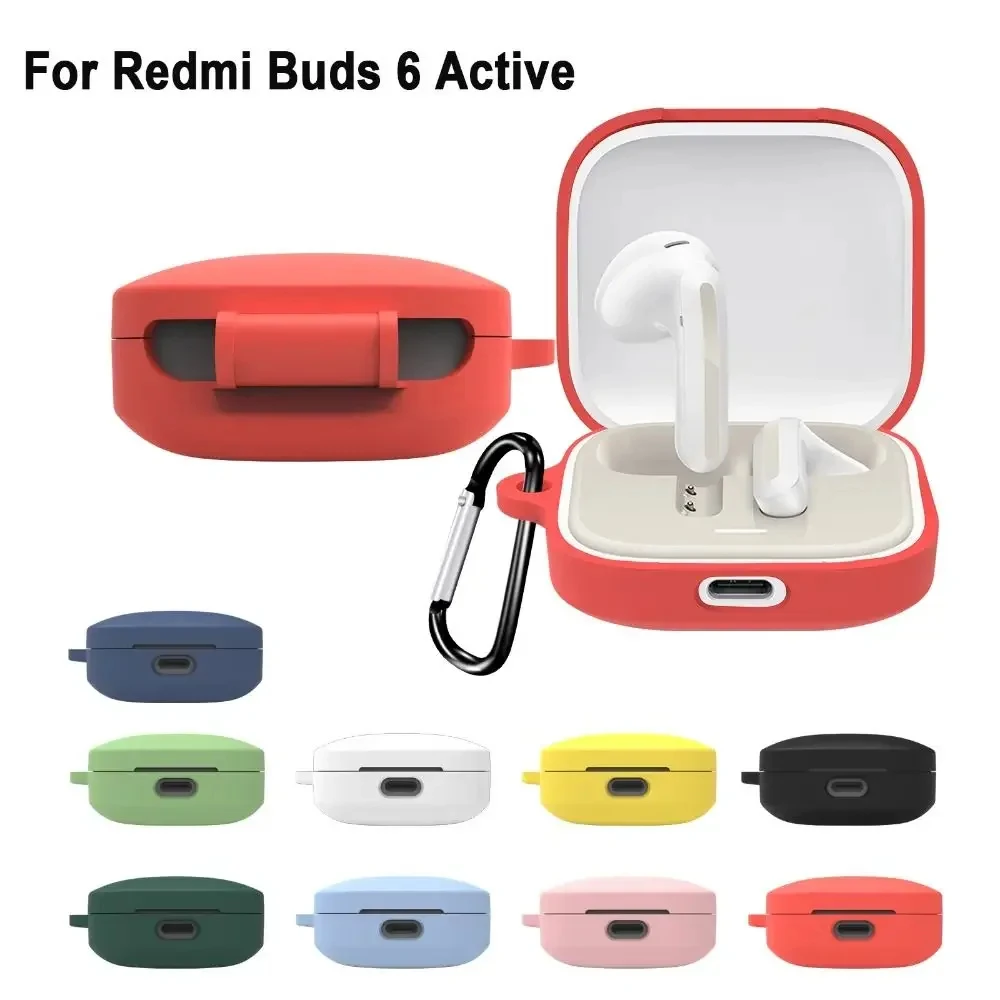 Für Redmi Buds 6 Aktive Fall Wireless Headset Silikon Fällen Für Xiaomi Redmi Knospen 6 Aktive buds 6 aktive Abdeckung Schutzhülle Image