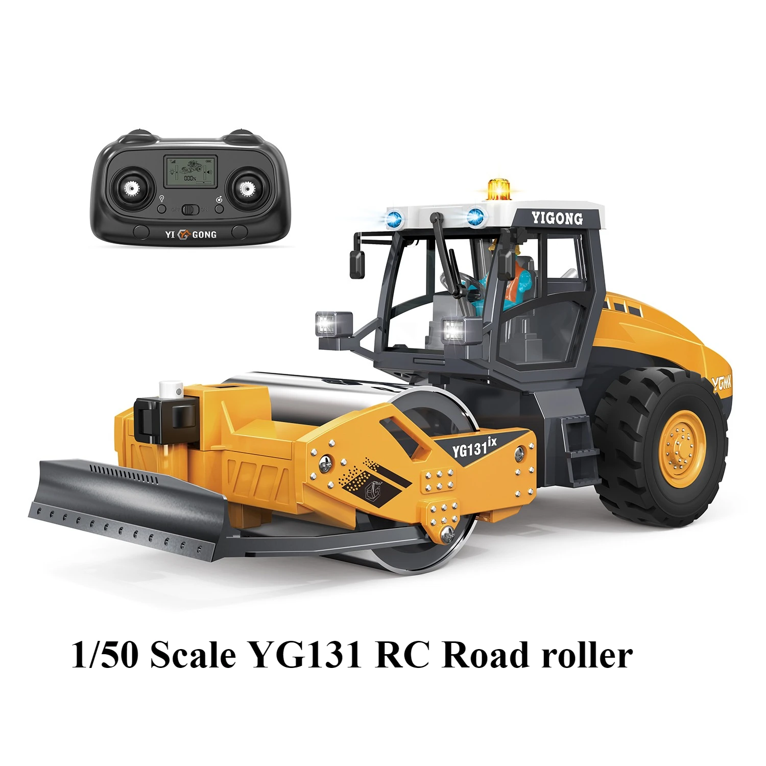 YG131 RC Straßenwalze 1/50 Maßstab H13IX Mini Elektrisches RC Auto Modell Spielzeug RTR Version mit Beleuchtungs- und Soundsystem 2026 Neues Produkt Image