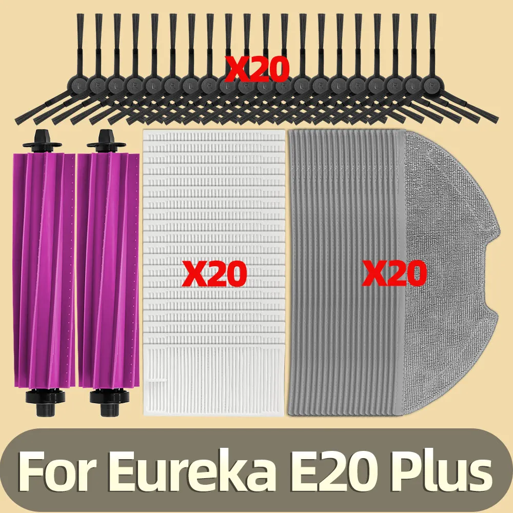 Fit Für Eureka E20 Plus Vakuum Wichtigsten Roller Seite Pinsel Filter Hepa Mopp Tücher Pads Zubehör Ersatz Ersatzteile Image