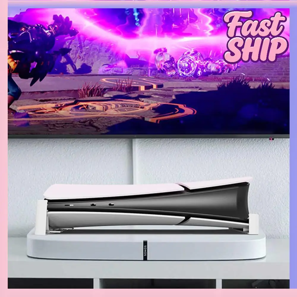 Horizontaler Ständer mit Anti-Rutsch-Matten, Display-Ständer-Zubehör, Seitenständer-Basis für Playstation 5 Slim Disc & Digital Edition Image
