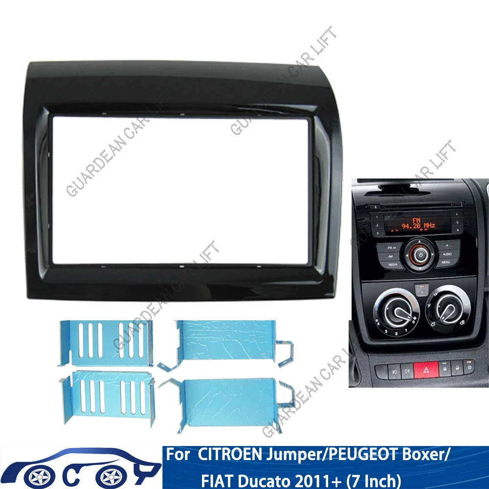 Autoradio-Blende für CITROEN Jumper/PEUGEOT Boxer/FIAT Ducato (2011) Android Player Dash Panel Head Unit 2 Din DVD GPS MP5 Rahmen Image