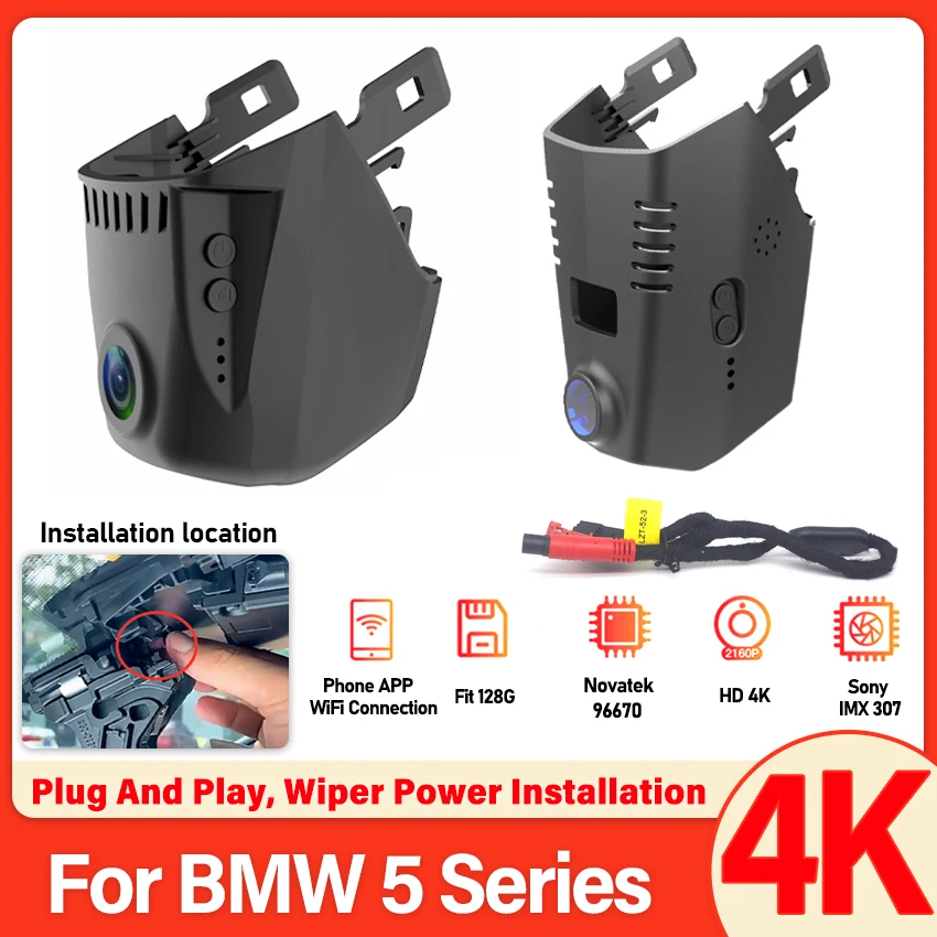 Auto DVR für BMW 5er 530e 530i m550i, 6er GT, 7er Serie, G30 G31 G32 G11 2023 bis, Dash Cam 4k Dashcam Kamera Image
