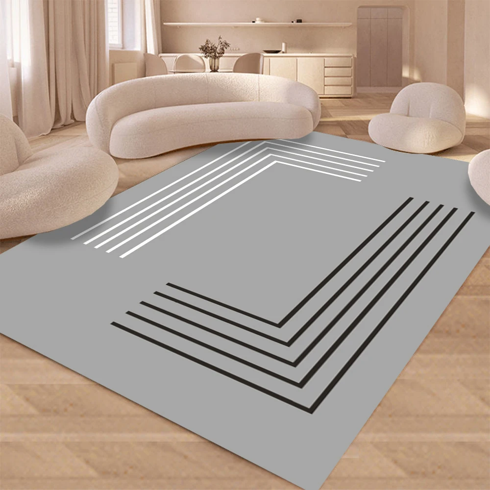 Moderner Minimalistischer Teppich, Wohnzimmer-Bodenmatte, Schlafzimmerteppich für Heimdekoration, Esstisch-Bodenmatte, Eingangstür-Matte