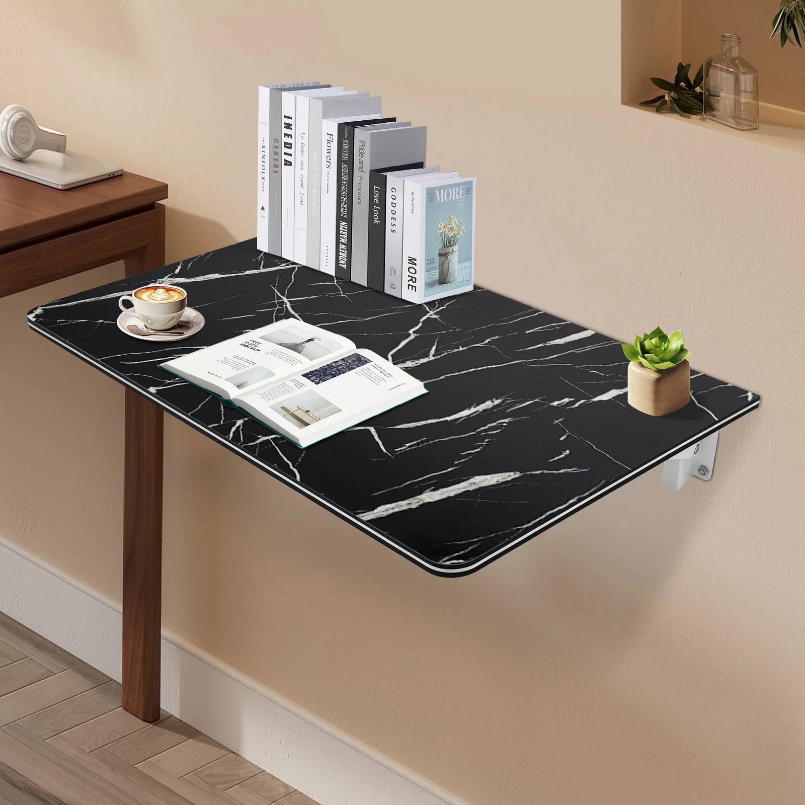 Rechteckiger Klappbarer Wandtisch Wandmontierter Klapptisch