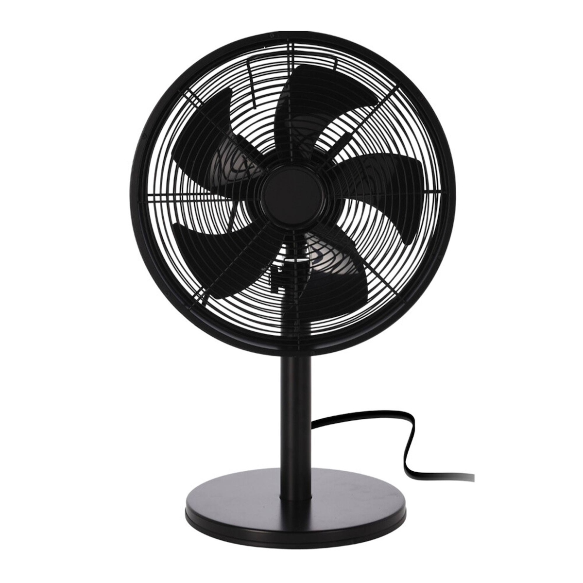 WellHome – Tischventilator mit horizontaler Oszillation, 35 W, 3 Geschwindigkeiten, matt-schwarz 35x27x57 cm Image