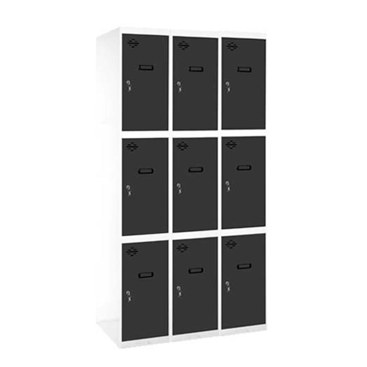 SimonRack Spind Schrank, Metallschrank, Schließfachschrank, Schloss, 3 Abteile, 1800x900x500 mm - Simonlocker Image