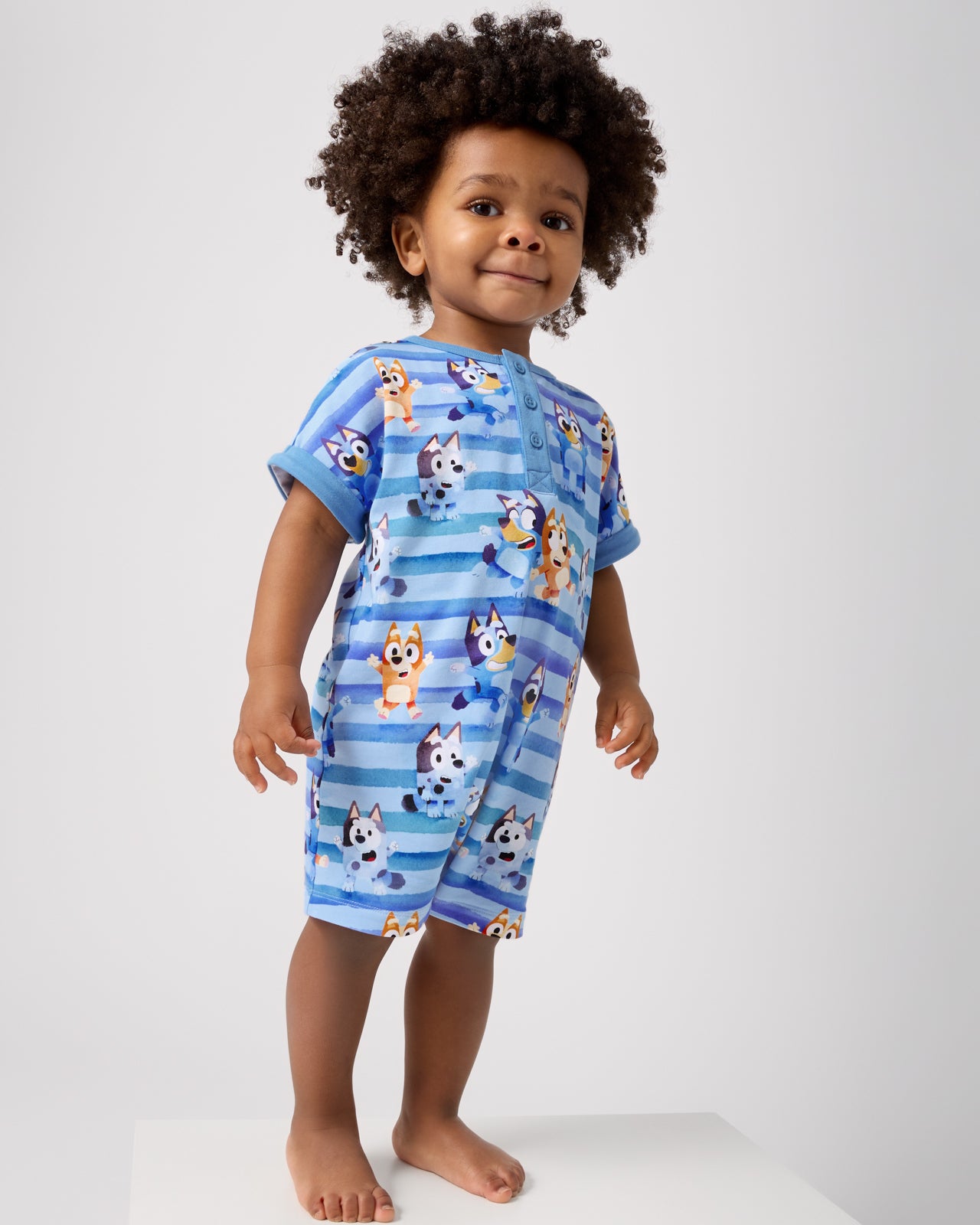 Bluey Dance All Day Dolman Henley Romper - 12-18 months