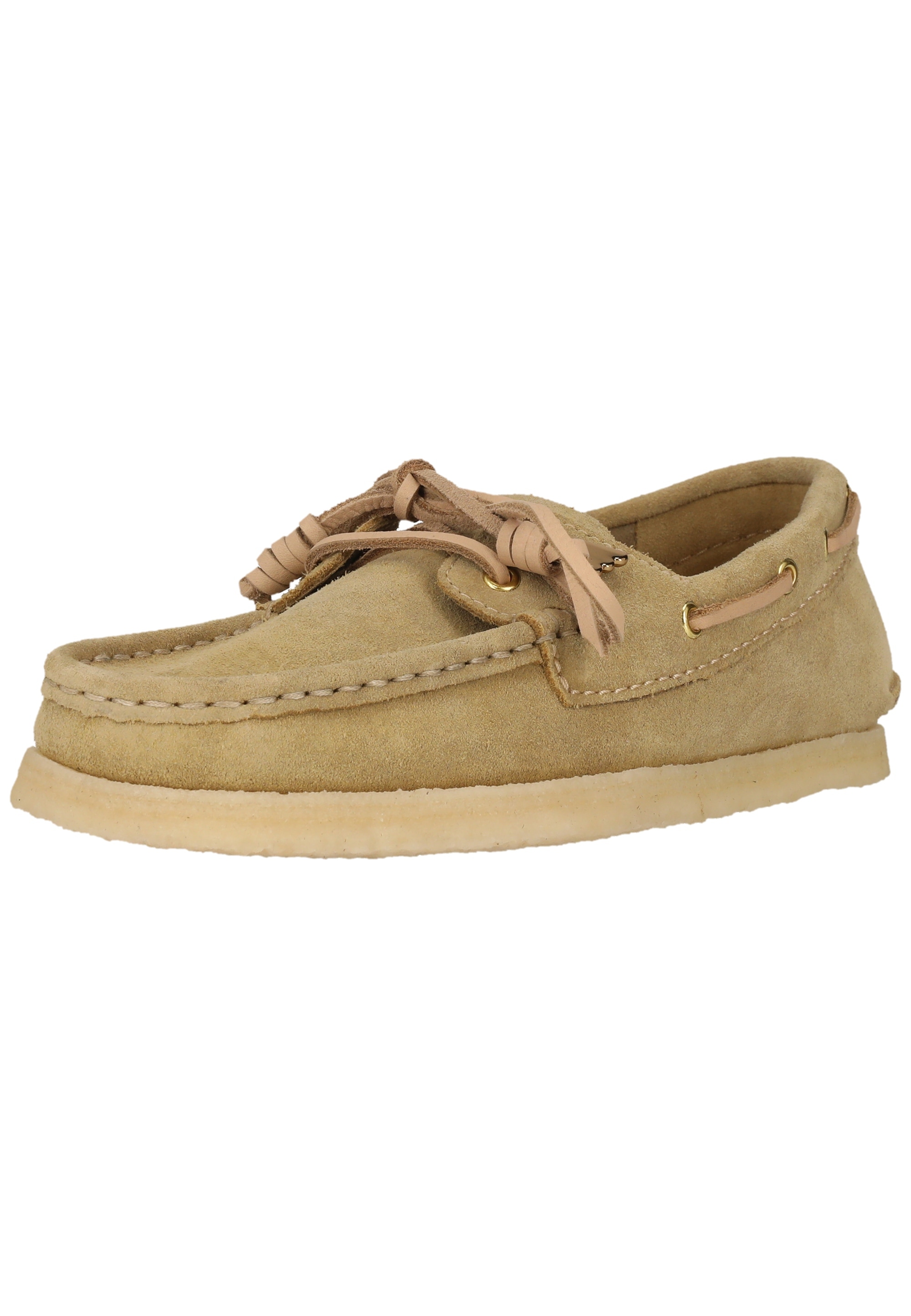 Bootsschuh CLARKS "Godney Boat", Damen, Gr. 41,5, hellbraun, Schuhe Bootsschuh, im klassischen Design