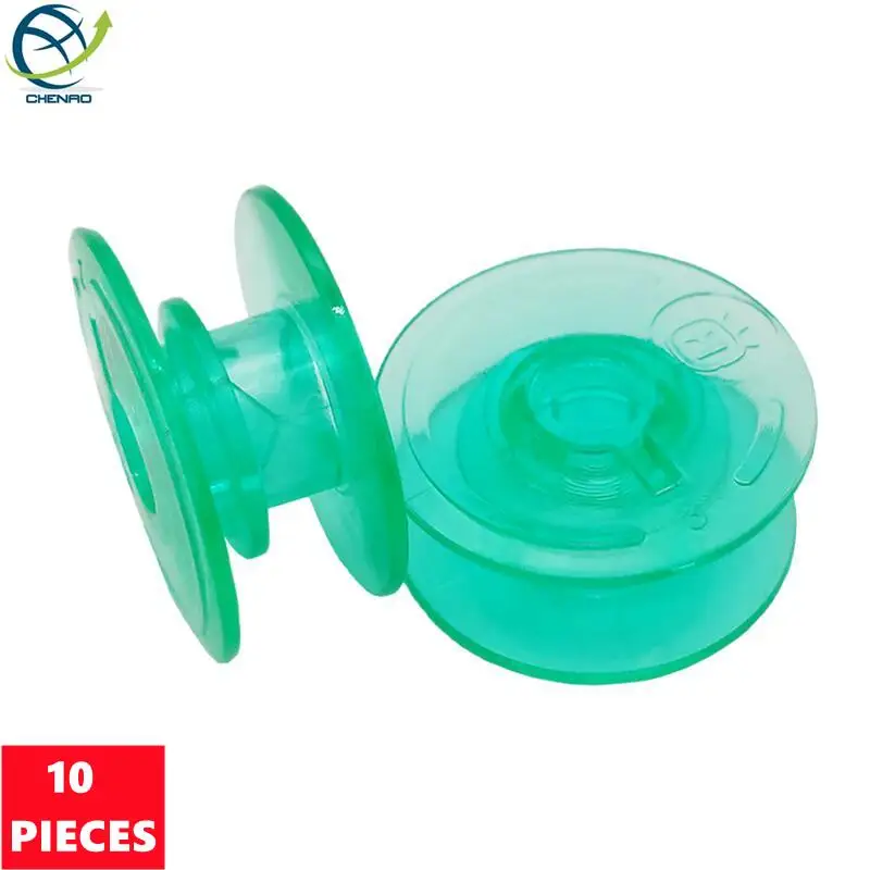 Bobines vertes de haute qualité, 10 pièces, pour machine à coudre Husqvarna Viking, noyau de fil à coudre, accessoires de machine à coudre