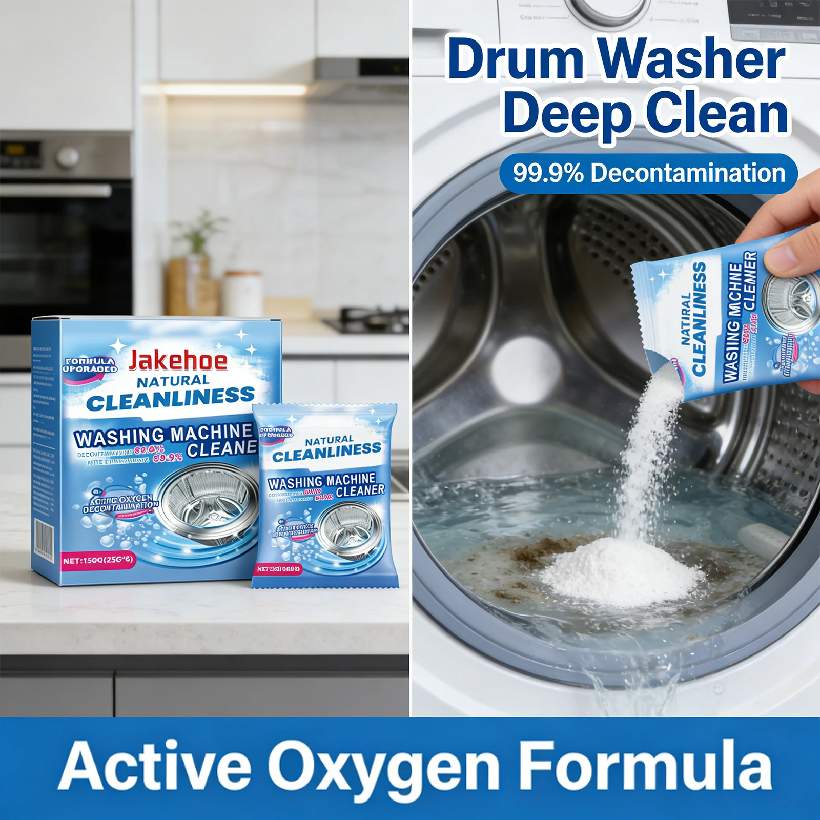 Washing Machine Cleaning Powder Effectively Clean Stubborn Dirt Eliminate Mold and Odor Multi-functional Washing Machine Cleaner