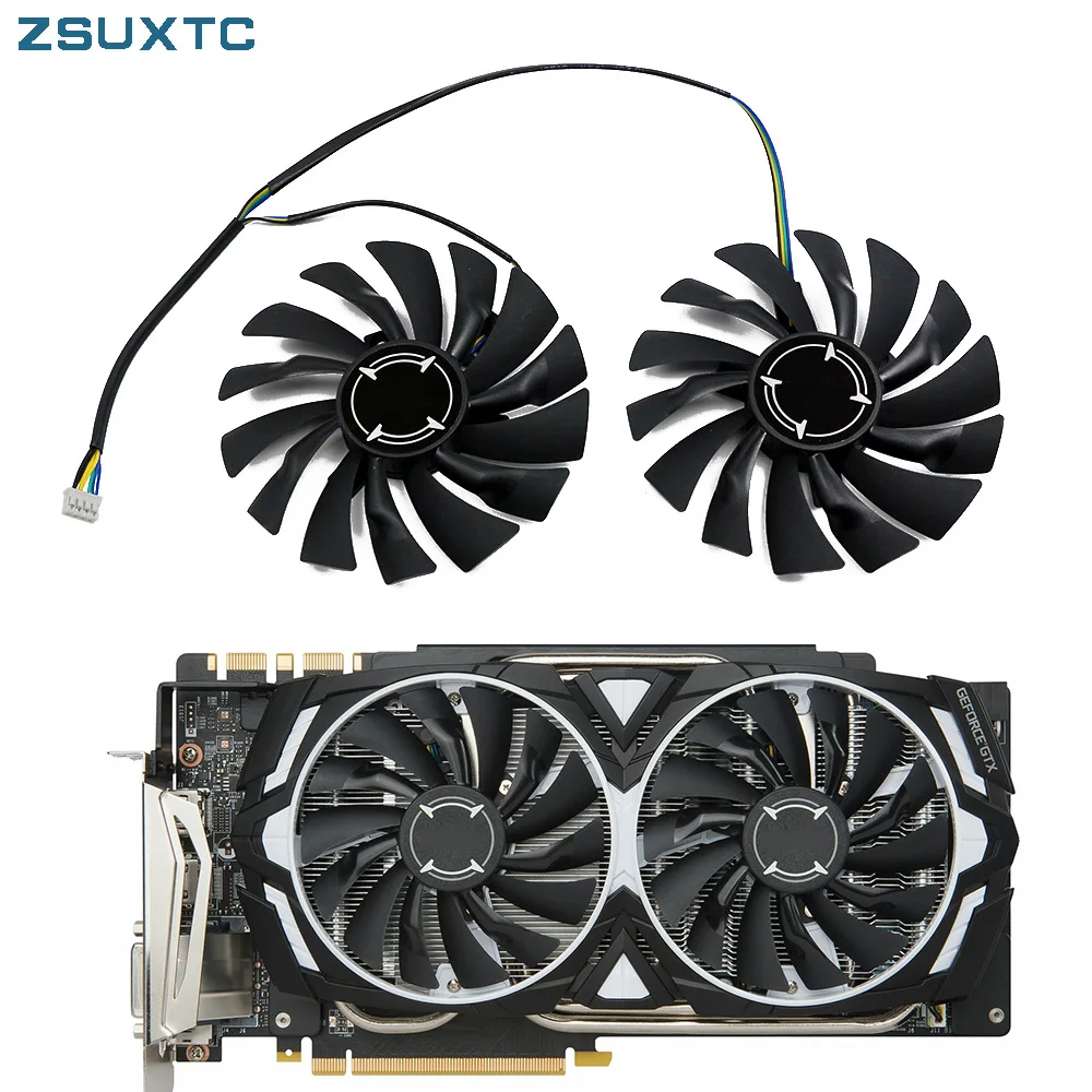 95mm pld10010s12hh Kühler lüfter für msi radeon r9 380 Rüstung 2x gtx 1060/1070/1080 ti rx 470/570 rx580 Spielkarte Image