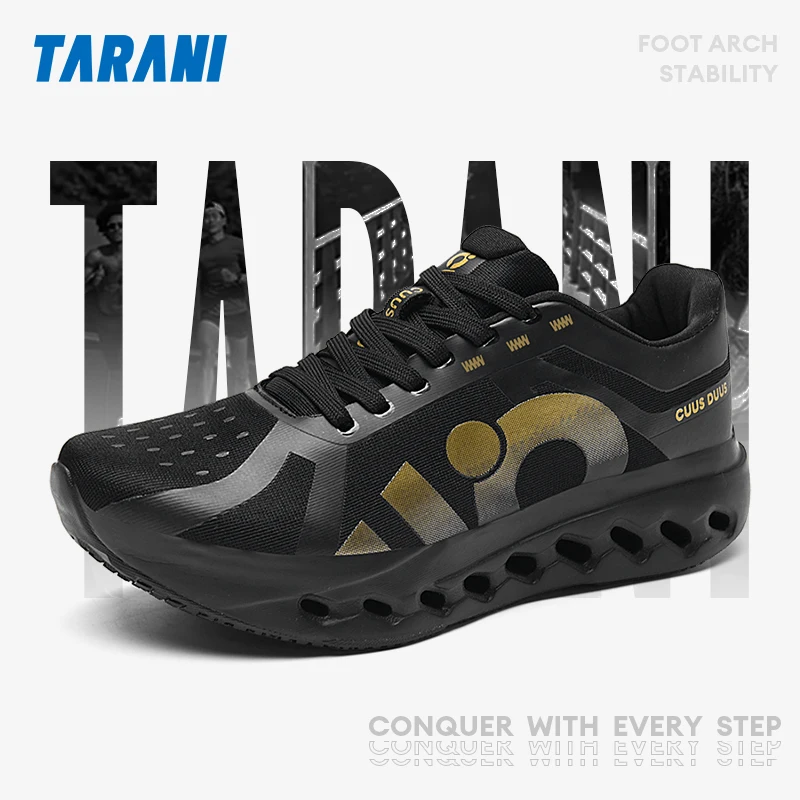 Herren Gepolsterte Outdoor-Sportschuhe Atmungsaktive Herrenschuhe Mesh Marathon Dicksolige Sneakers Laufschuhe Image