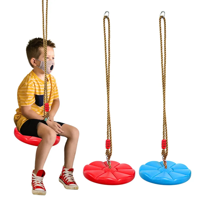 Kinder Disc Schaukel Kind Indoor und Outdoor Sport Rot Blau Verdickte Achteckige Blütenblatt Schaukel Hängende Schaukel Spielzeug Schaukelstuhl Image