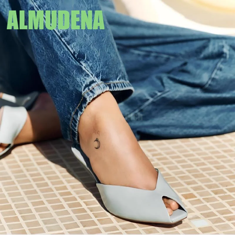 Fischmaul, leere Schuhe mit hohen Absätzen, modische und einfache Pu-Leder-Hausschuhe, Zehenkappen, Pantoletten, Schuhe, elegante Bankett-Sandalen