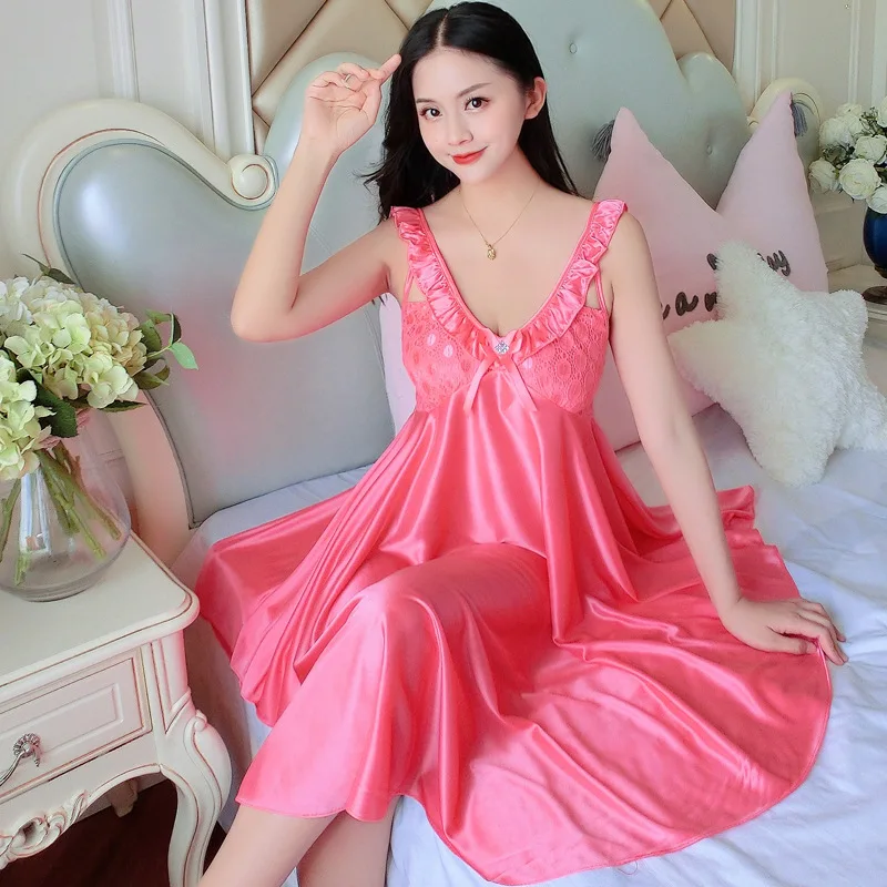 Indumenti da notte da donna abito da notte da sposa da damigella d'onore abito da notte Sexy in pizzo accappatoio abito da notte camicia da notte Casual pigiameria Plus Size
