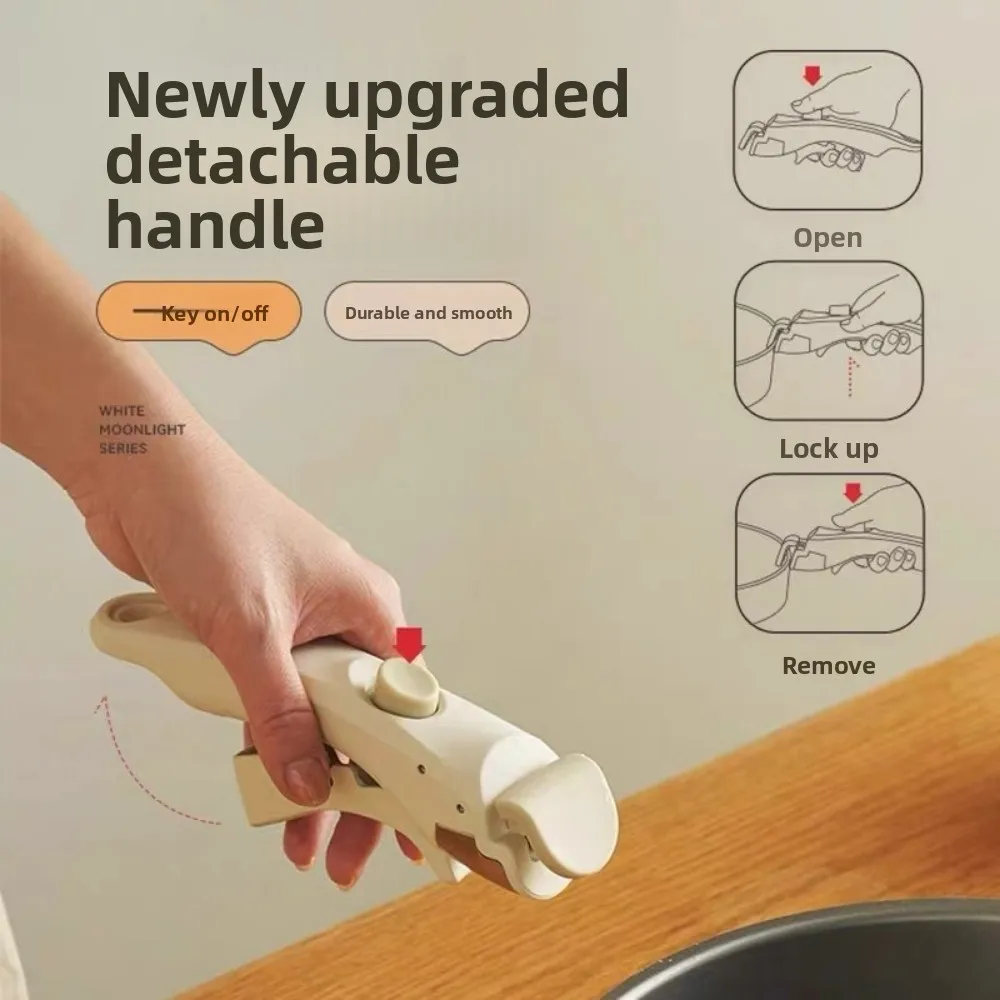 1 Stück Lebensmittelechter Topfgriff Universeller Topfgriff Verbrühungssicherer Griff für Bratpfannen Abnehmbarer Kochgeschirrgriff Image