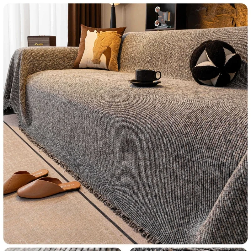 Chenier leichtes Luxus-High-End-Sofahandtuch, universell für alle Jahreszeiten, All-Inclusive-Sofabezug, rutschfest Image