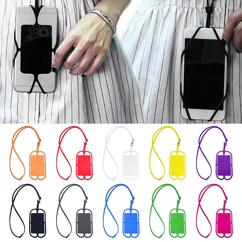 Universal Telefon Lanyard Silikon Anti-Lost Lanyard Griff Handy hülle für Smart Handy Halskette Schlinge Telefon Hänge seil Image