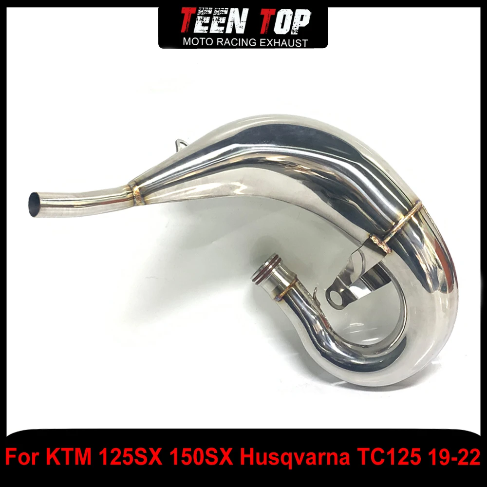 2-Takt-Offroad-Bike-Auspuff vorne Verbindungsrohr für KTM 125SX 125XC 150SX Auspuffkrümmer Edelstahl 25 mm Verbindungsrohr Image