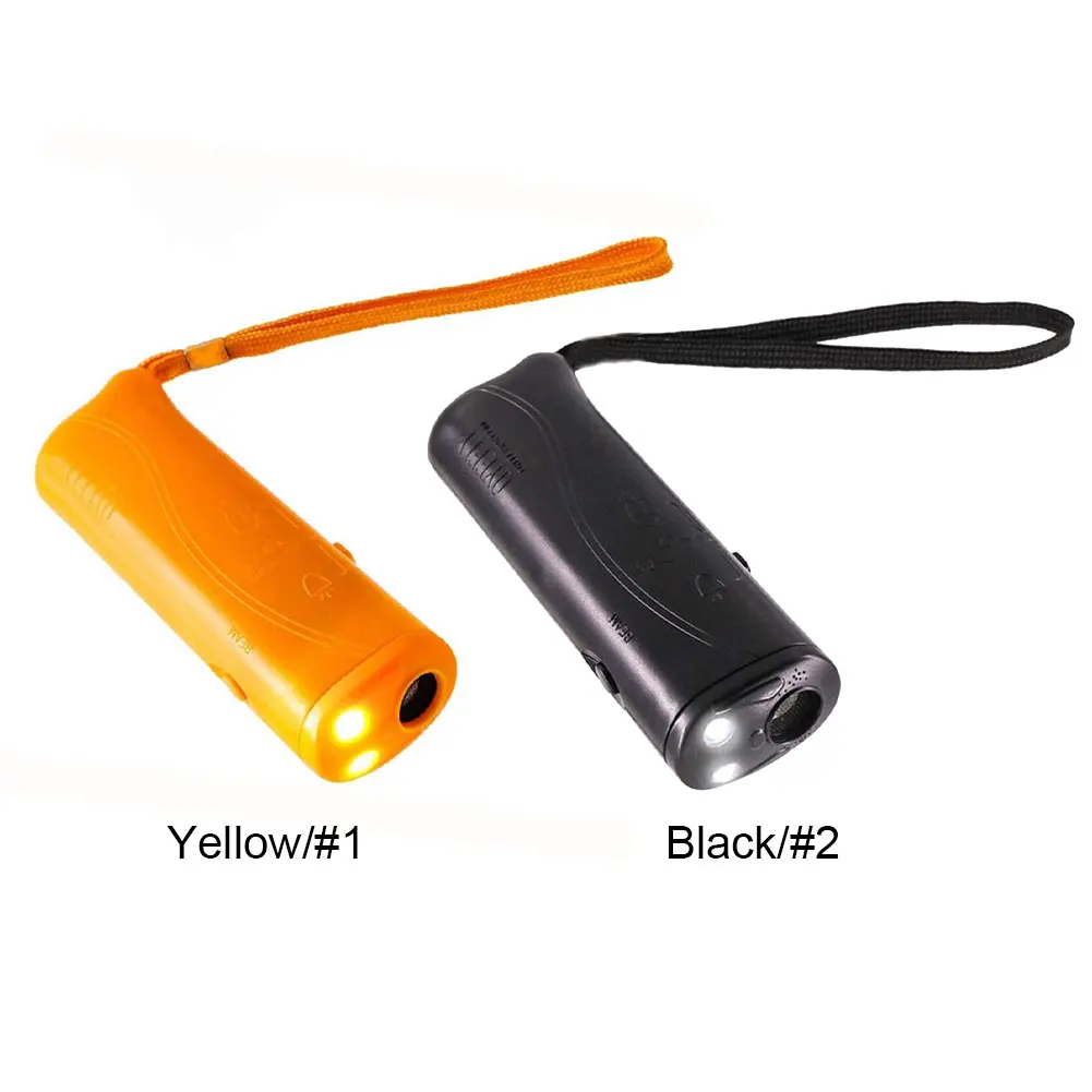 Ultraschall-Bellstopper, leicht, mit LED-Taschenlampe, Hundeabwehrgerät, Hundetrainer, Hundeschutzgerät für Haustier-Trainingszubehör Image