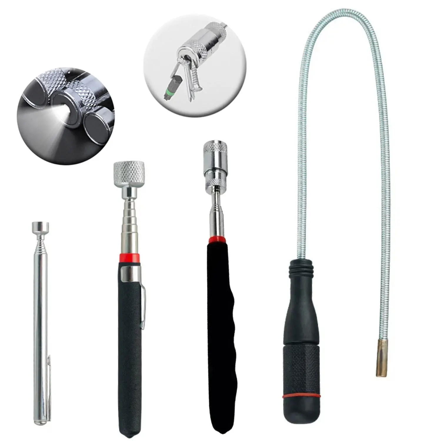 Ausziehbarer Pick-up-Stab, magnetischer Picker, tragbarer Mini-Teleskop-Magnetstift zum Aufheben von Schrauben, Muttern und Bolzen Image