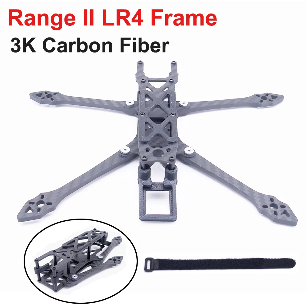 Palette II LR4 3K Carbon Fiber 4 Zoll 185mm Quadcopter Rahmen 4mm Arm Kit mit 3D Druck montage Sitz Image