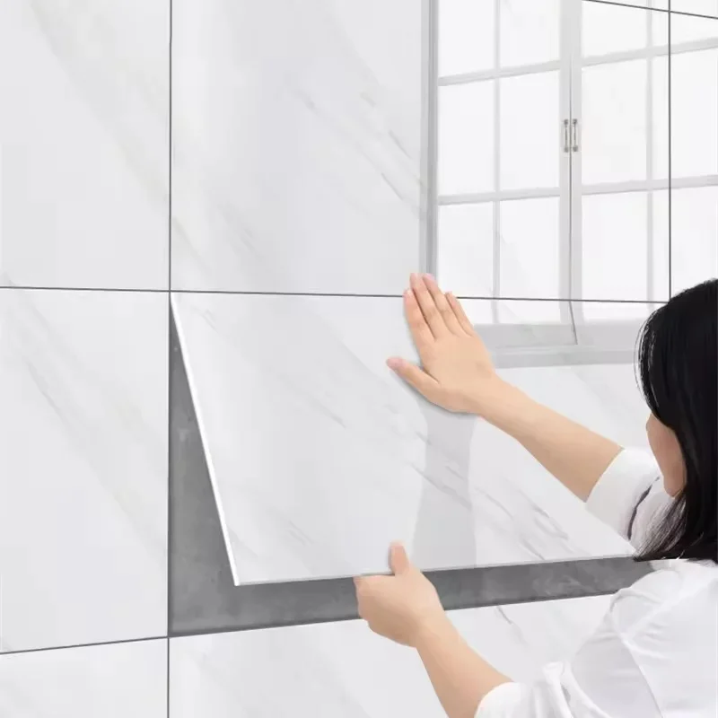 20/40 Stück selbstklebende Marmorfliesen-Aufkleber, 30 x 60 cm, wasserdichter Bodenaufkleber, PVC-Fliesen, Küche, Zuhause, Wandaufkleber, Badezimmer-Dekoration