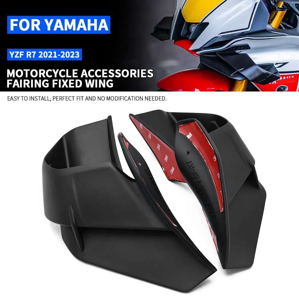 YZFR7 Für Yamaha YZF-R7 YZF R7 2021-2023 Frontverkleidungs-Winglets Aerodynamische Flügelabdeckung Schutzgarnitur Verkleidungs-Fixierflügel Image
