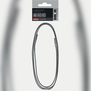 Gummibandset, A5, anthrazit, 1 Verschluss- und 2 Haltegummis Image