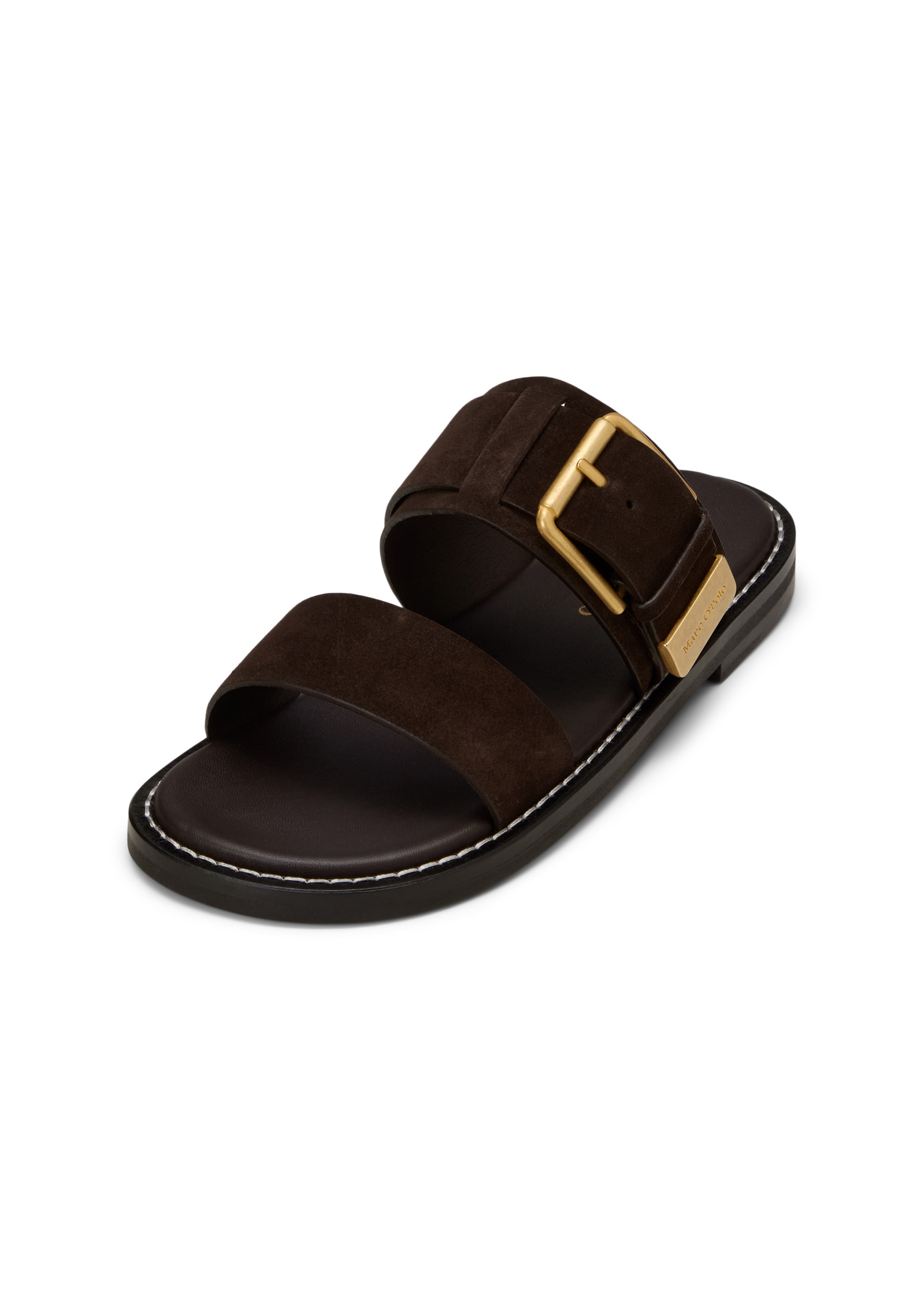 Sandale MARC O'POLO "aus edlem Rindleder", Damen, Gr. 42, burnt coffee, Obermaterial: 100% Leder (Rind), unifarben, Schuhe Sandale Image