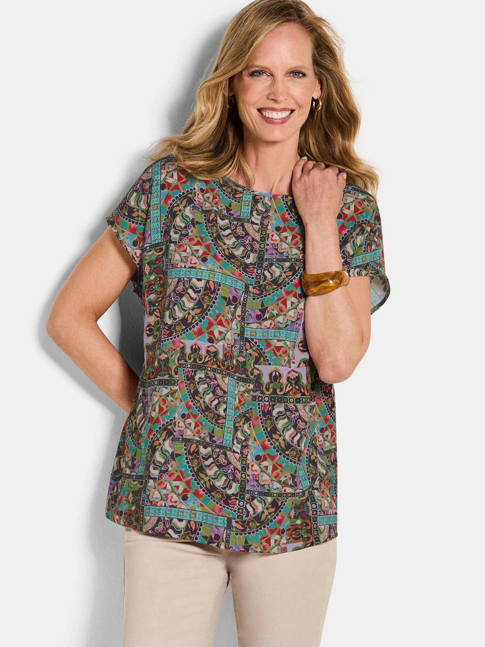 Goldner Blusenshirts Damen mehrfarbig, 24 Image